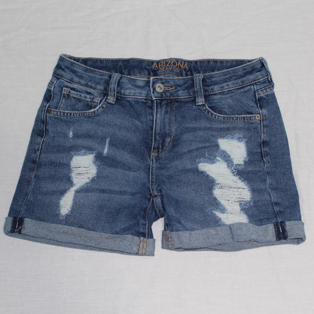 Arizona Ripped Jean Shorts Size 5